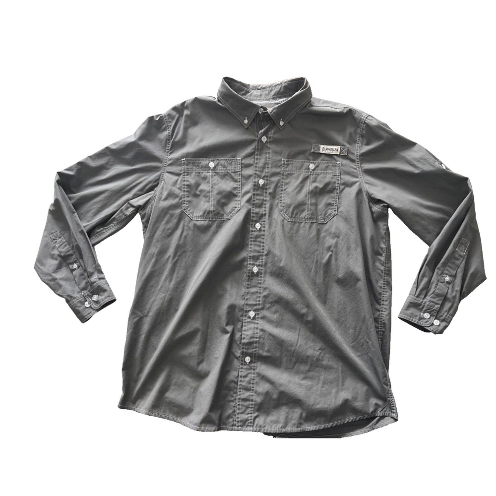 Magellan Outdoor Fish Gear Size‎ XL Loose Fit Gray Long Sleeve Lightweight